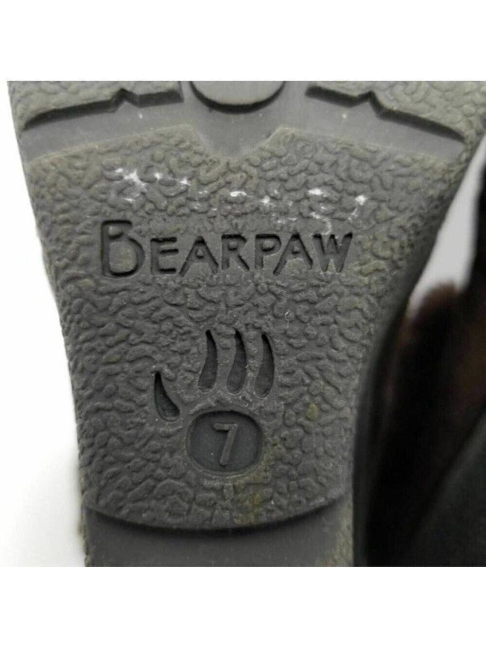 BEARPAW Flatiron Sheepskin Leather Suede Wedge Boots Brown Size 7 - Picture 8 of 11